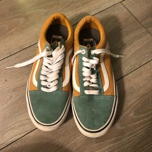 Yellow/ green mens Vans (unisex)